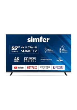 Simfer 55" 140 Ekran 4K Ultra HD Webos Televizyon